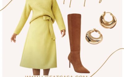 Comfortable, warm and cheery outfit for winter